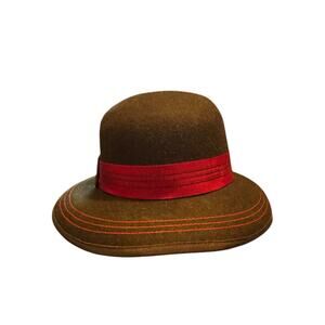 Stitch Premium Headwear NYC Size Large Green Pink Stitching and Ribbon Band